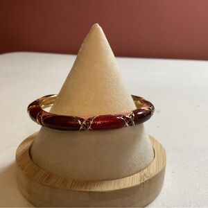 Elegant Red and Pink Bangle Bracelet